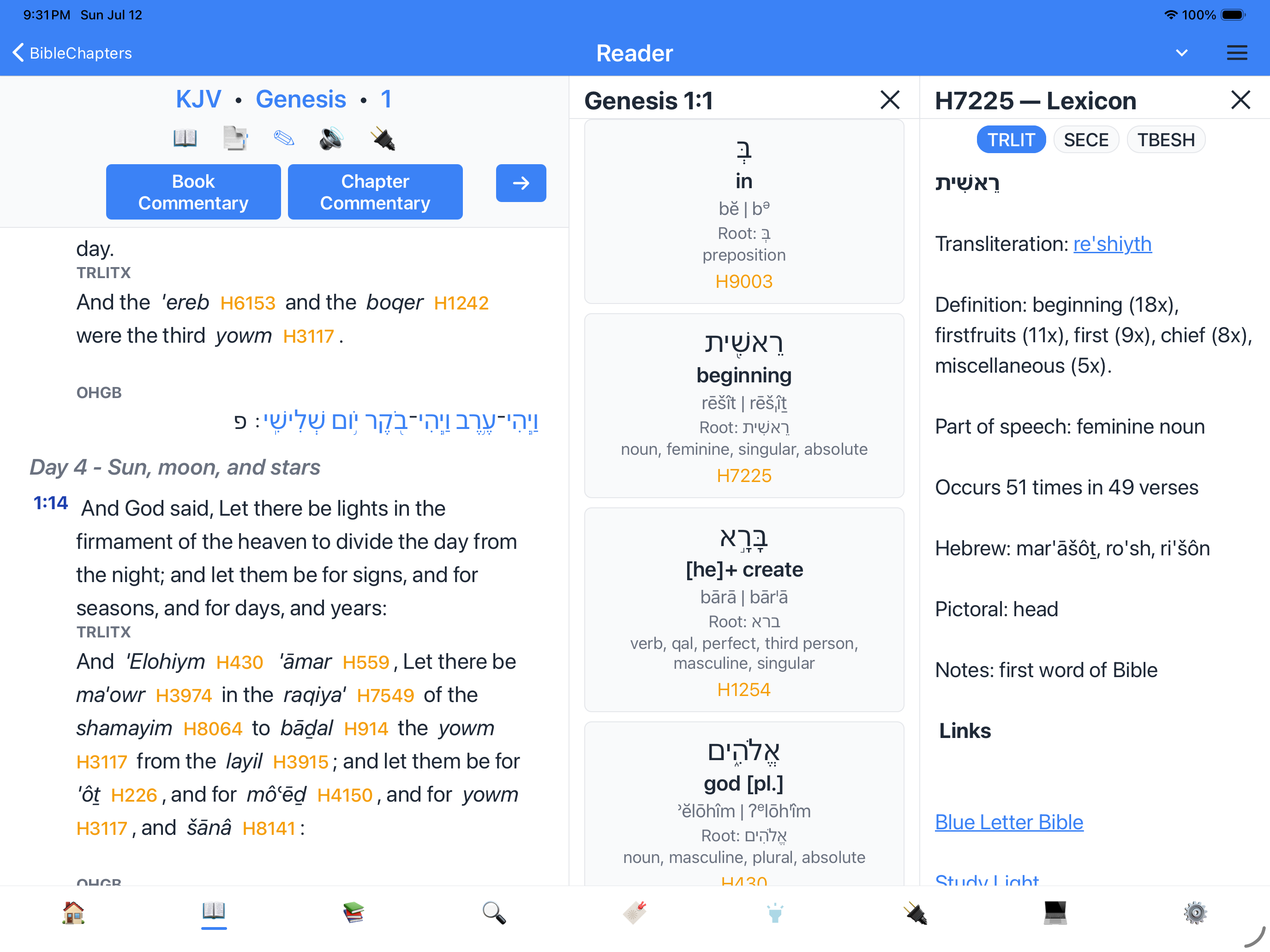 Word info on iPad