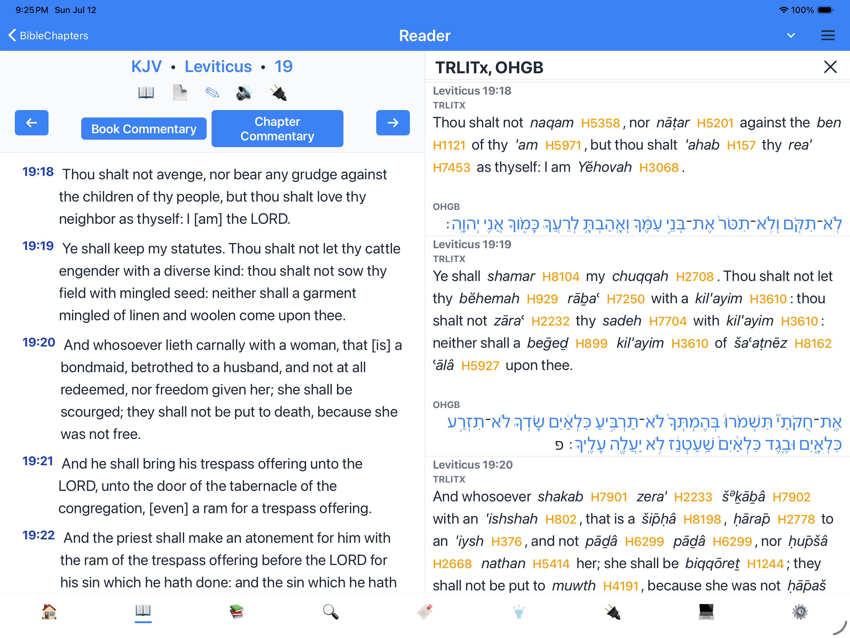 Parallel Bibles on iPad