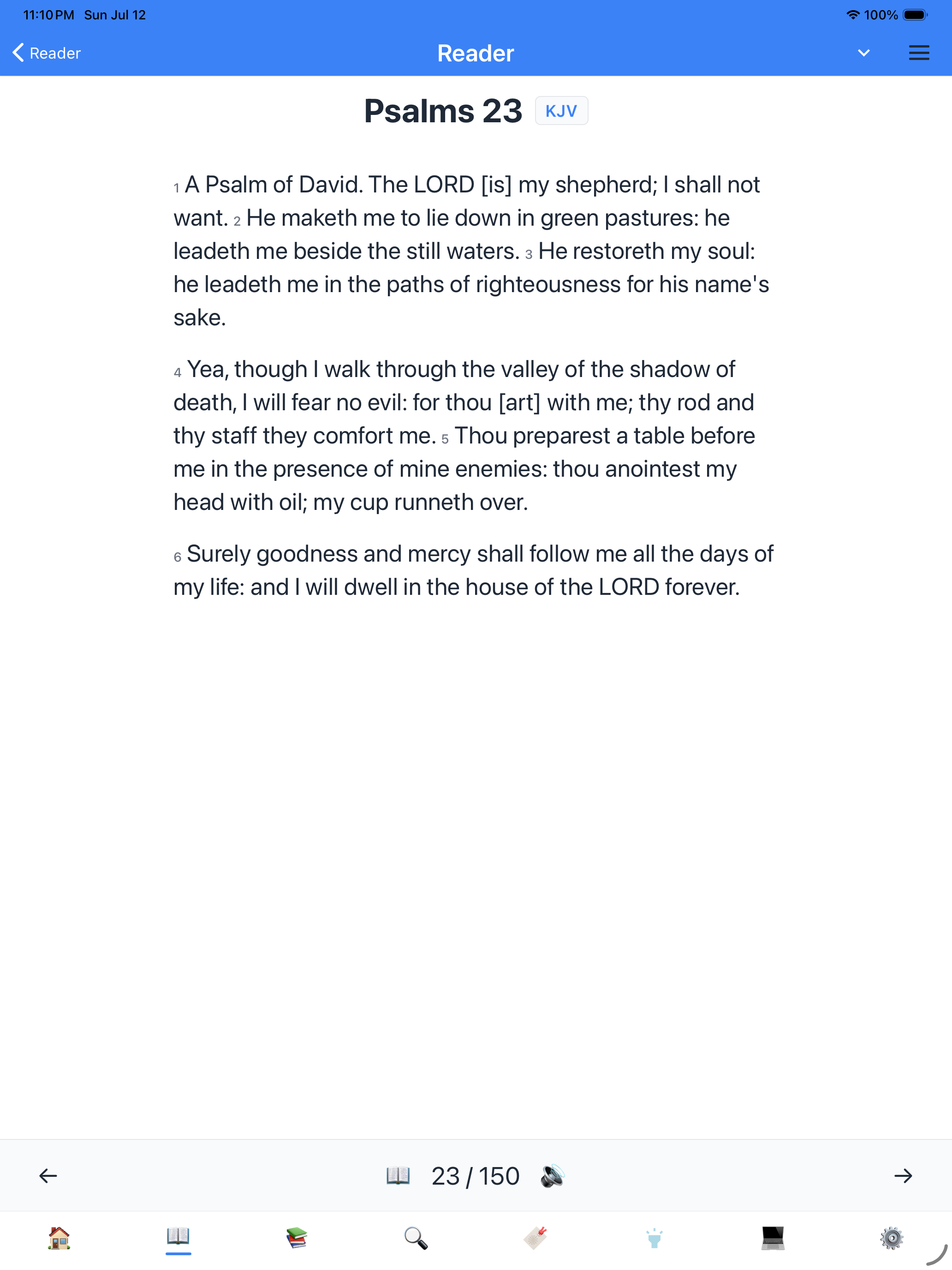 Focus reader on iPad